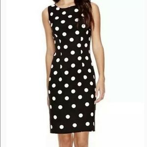 ALYX Womens Polka Dot‎ Sleeveless Shift Dress Navy Sz 6 Corpcore Office Event